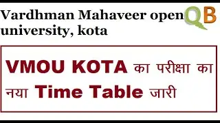 VMOU Kota Time Table For University Examinations