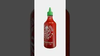 Realistic Sriracha Bottle // Blender Render 