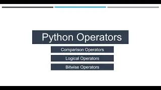 Python Fundamentals | Chapter 2 L1 P3 | Comparison, Logical ,and Bitwise Operators