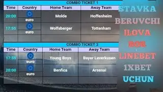 100% KAFOLATI STAVKA BERADIGAN DASTUR BOR LINEBET 1XBET MELBET YEDRIB TASHIYMIZ ENDU