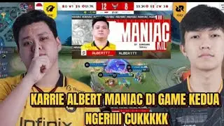 ALBERT MANIAC DI GAME KEDUA VS RRQ .COMEBACK YANG CANTIK DARI ONIC