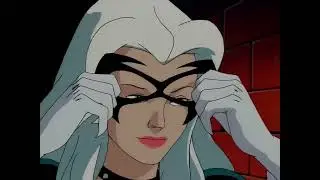 Black Cat Kissing Spiderman (Spiderman: The Animated Series)