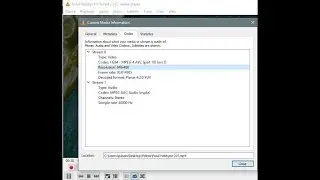 VLC Player - Find out the resolution and frame rate of a video