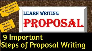 Proposal Writing in English|9 Important Steps|Formal/Business Proposalसीखे हिन्दी में