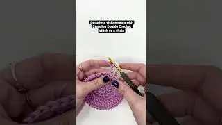 CROCHET: invisible joining seam with Standing Double Crochet stitch #shorts #crochet