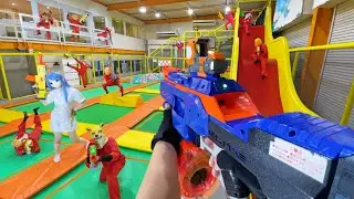 Nerf War | Amusement Park Battle 47 (Nerf First Person Shooter)