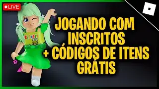 🔴LIVE! JOGANDO E PEGANDO ITENS GRÁTIS NO ROBLOX COM INSCRITOS