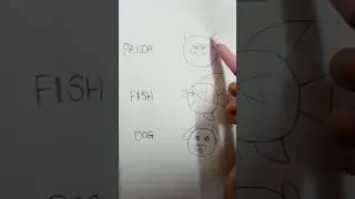 How to draw panda, fish, dog drawing