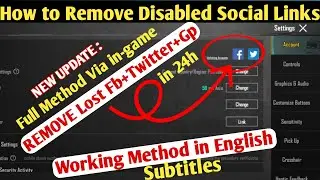 Remove Your Disabled Social Links From Pubg Account | How to remove Lost Facebook+Twitter From Pubg