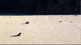 Moving rocks, Racetrack Playa, Death Valley, California