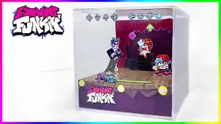 Turning a 2D Friday Night Funkin Scene into a 3D Diorama Cube / Papercraft Fanart Tutorial