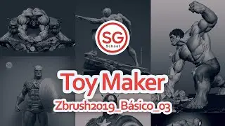 Introdução básico do Zbrush2019 #03/03 - Toy Maker - Criação de figura de ação
