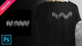 EASY SIMPLE Typography Wave Text for Clothing Design - Tutorial Photoshop CC 202