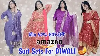Suit Sets For DIWALI Under 999rs From AMAZON | Min 50% - 80% Off #suits #fashion #sakshianand