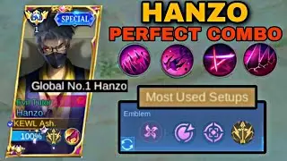 NEW HANZO AUTO ONE HIT DELETE COMBO (hanzo best build 2023) - MLBB
