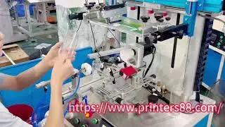 Plastic Jars Screen Printing Machine Servo Motor Driven Screen Printer for Plastic Bottles
