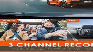 Vantrue N4 3 Channel 4K Dash Cam, 4K+1080P Front and Rear, 1440P+1440P Front and Inside, 1440P+1440