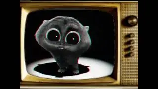 Кот Скэтмэн на старом телевизоре!