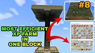 I MADE AN ULTIMATE XP FARM IN ONE BLOCK - MINECRAFT SURVIVAL GAMEPLAY IN HINDI #8