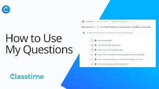 How to use My Questions in Classtime