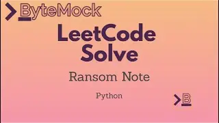 Ransom Note | LeetCode Solve