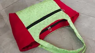 बैग बनाओ और सेल करो/ perfect zipper handbag cutting and stitching at home/ bag bnane ka tarika/ bag