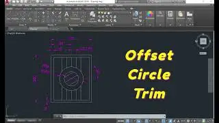 How to use Offset, Circle and Trim command in AutoCAD
