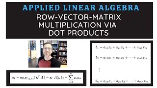 How to do row vector matrix multiplication using dot products
