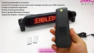 Auto LED Programmable display board - 42 cm x 8,5 cm (www.cool-mania.com)