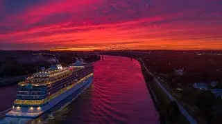 Viking Sun Sunset 4K Drone Experience!