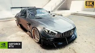 [8K] Cyberpunk 2077 – 2017 Mercedes-AMG GTR Widebody | Ultra Realistic Path Tracing Graphics Mod