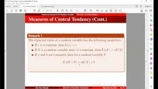 Mean/Expected Value of a Random Variable With Solved Examples & Exercise ||Tutorial 3 (F)
