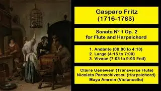 Gasparo Fritz (1716-1783) - Sonata Nº 1 Op. 2, for Flute and Harpsichord