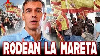 Protesters SURROUND LA MARETA and CORNER Pedro Sánchez in Lanzarote