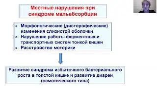 Лекция для студентов 5 курса. Синдром мальабсорбции.