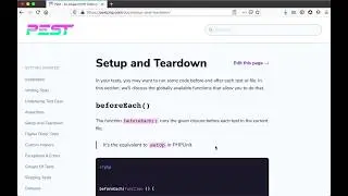 Setup and teardown
