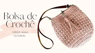 Bolsa de Crochê Com Fio de Malha - Crochê Passo a Passo - Tutorial de Bolsa Fácil - Aula de Crochê
