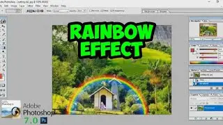 Design an image by applying Rainbow effect in Photoshop | rainbow effect tamil | Bullet Nandhu