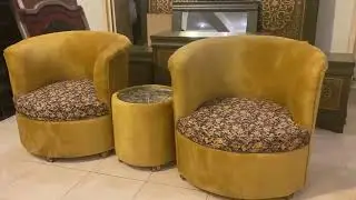 Round Shape Room Chair Set With Small Table