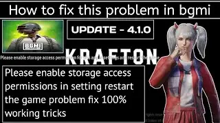 Please enable storage access permission problem in bgmi 100% [ solved ]