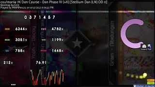 Trying hard!! osu!mania Dan Course - Dan Phase IV(4k) [Stellium Dan(LN) OD o]