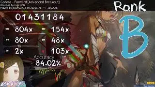 【Osu!】Gohma - Forward│6.73☆│Rank B│Keyboard Mouse│