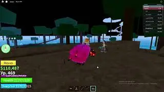 Открытие фрукта и крутка костей в Blox Fruit в Roblox