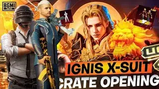 IGNIS X-SUIT CRATE Opening - BGMI Live | Androgamer Malayalam