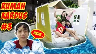 24 JAM DI RUMAH KARDUS APUNG 1 WARNA KOLAM RENANG Part 3, DINGIN ! Vlog Drama Lucu | CnX Adventurers