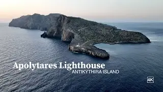 Antikythera Island, Apolytares Lighthouse / Αντικύθηρα Φάρος Απολυτάρες 4Κ Aerial Epic