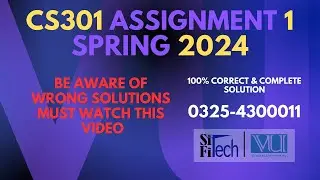 CS301 Assignment 1 Spring 2024 | CS301 Assignment 1 2024