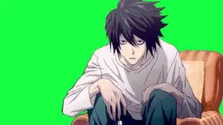 L Death Note Anime Green Screen
