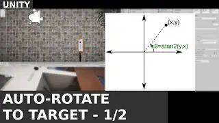 UNITY - Look At script: pointing an object towards another; part 1: Rotate