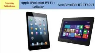 Apple iPad mini Cellular over Asus VivoTab RT TF600T, all specifications